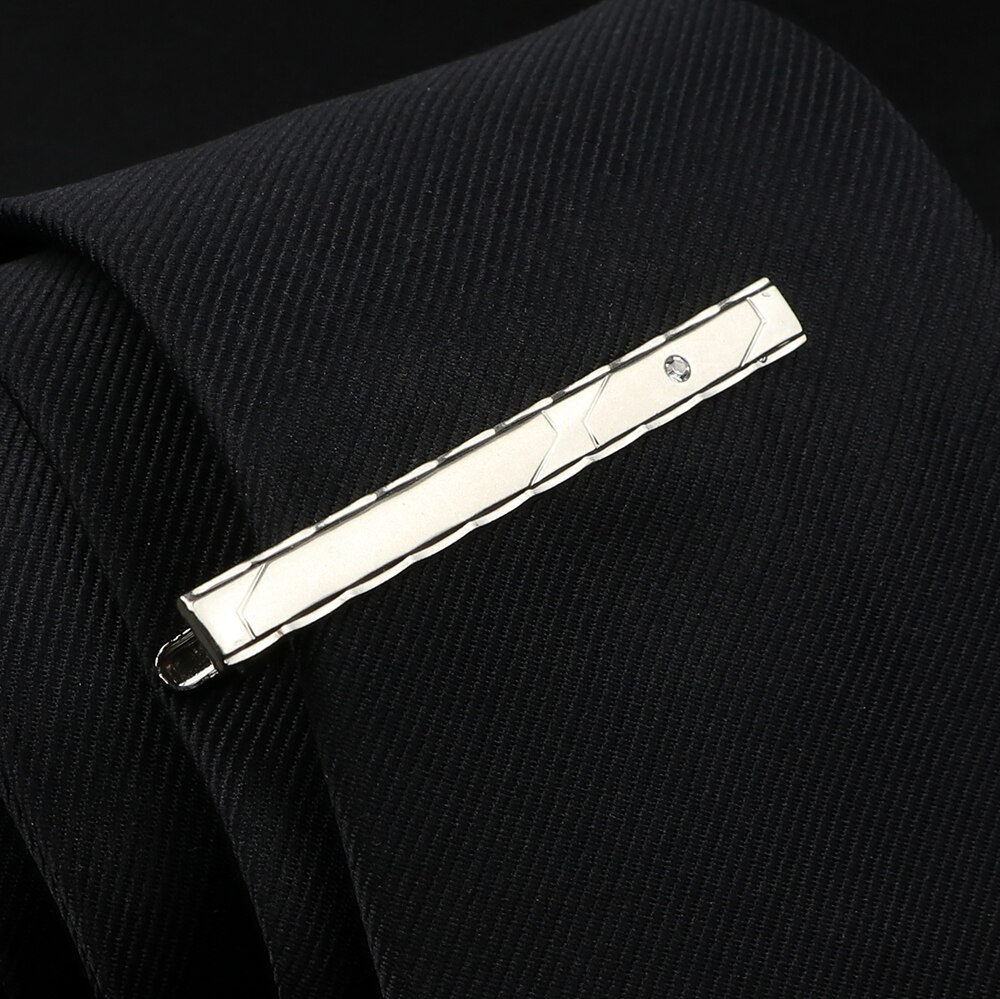 Fermacravatta da uomo in acciaio inossidabile cromato lucido gioielli cravatta Clip Pin chiusura morsetto fascino creativo fermacravatta accessori da sposa: A11-7