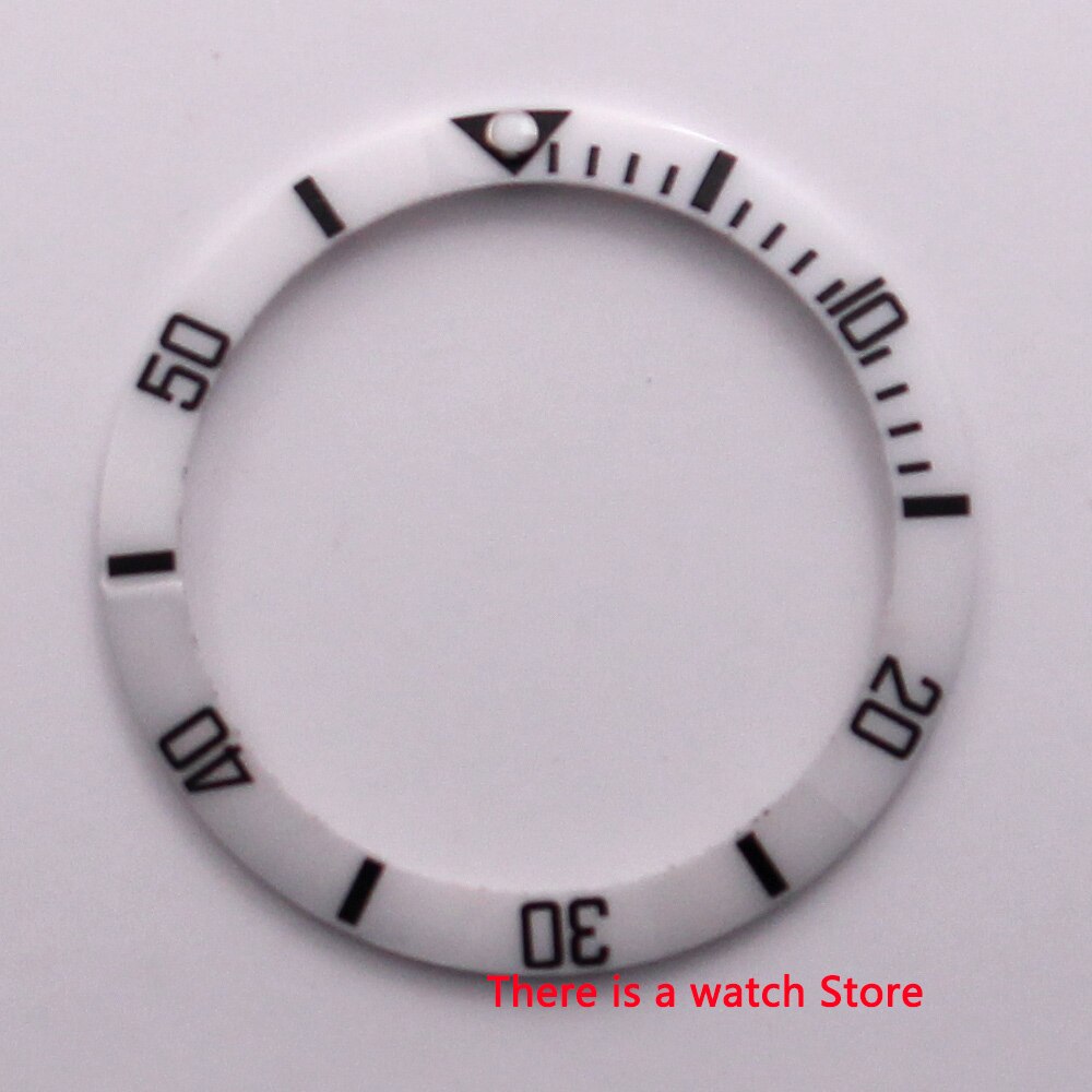 38mm ceramic bezel insert luminous dot fit 40mm watch case SUB Automatic men's watch: NO6