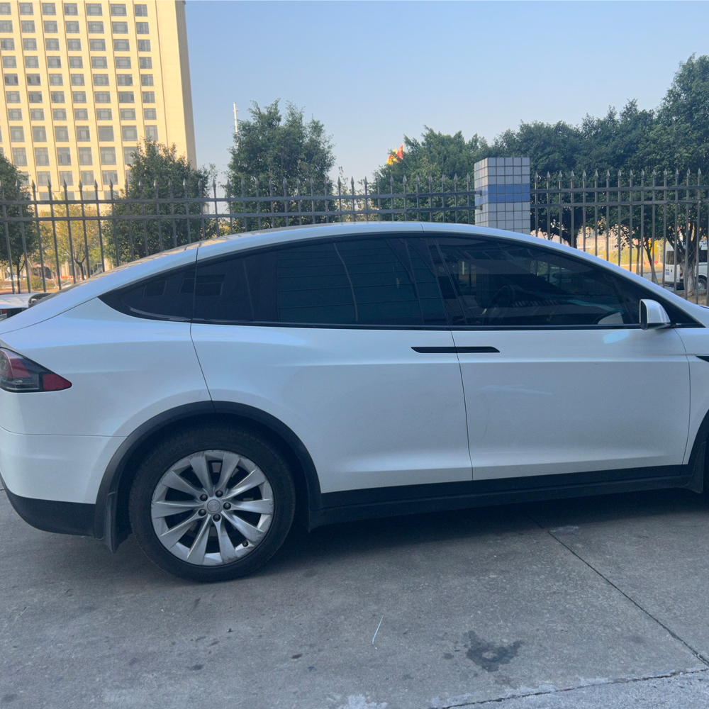 Pour Tesla modèle X SUV fenêtre Chrome supprimer occultant ABC piliers autocollants noirs brillants