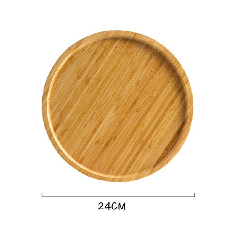 Bamboe Ronde Opbergbak Gebak Servies Eco Vriendelijk Houten Palletbord Keukengereedschap Theeblad Huisdecoratie 2024: Rood