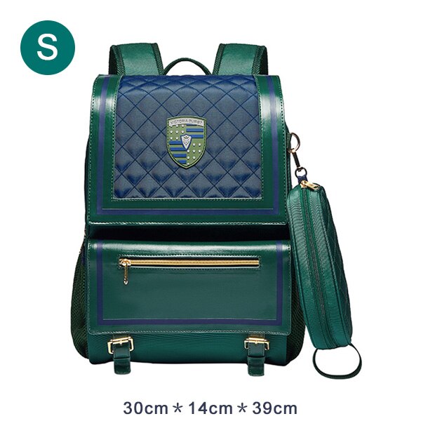 Sac à dos d'école victoriatouriste pour enfants, pour garçons et filles de niveau 4 à 6, étanche, grande capacité: Green-(S)