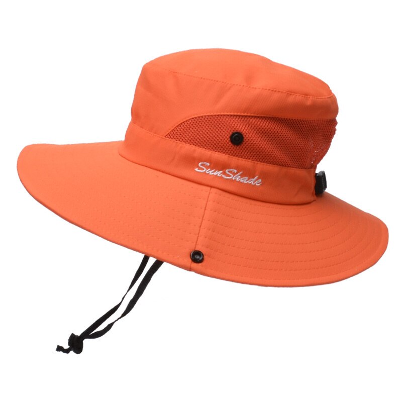 2022 semplice UPF 50 cappello da sole secchio estate uomo donna pesca cappello Boonie protezione solare UV lungo ampio tesa larga Bob escursionismo all&#39;aperto: 09