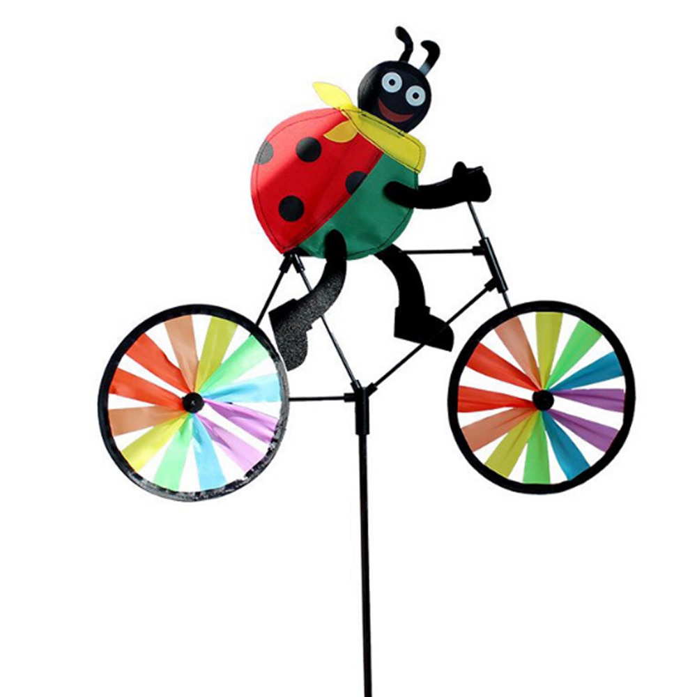 Pinwheel Plastic Garden Beautiful Color Random Yard Outdoor Windmill 3D