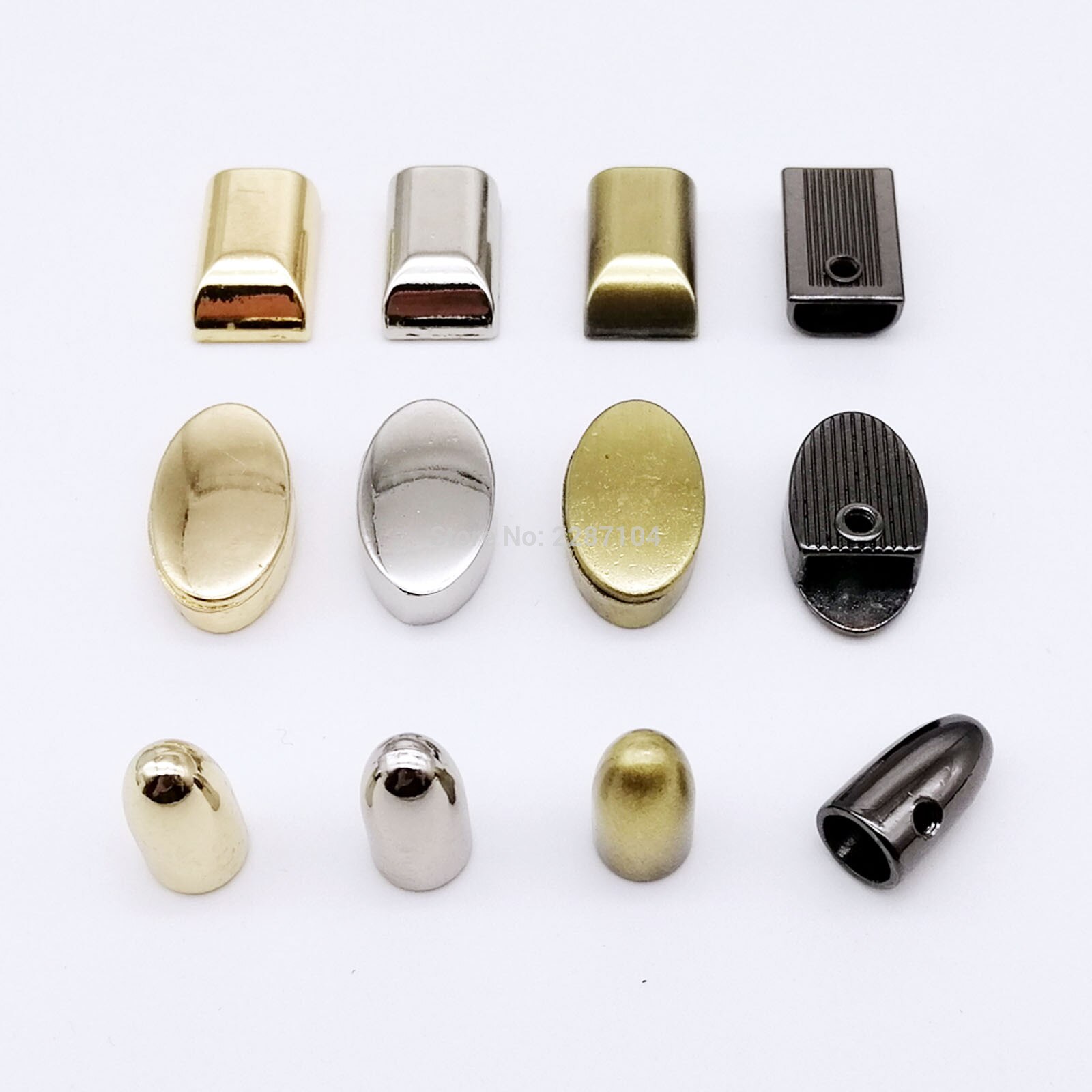 5pcs Metal Open Closed End Zipper Stopper Zip Stop Lock Tail Plug for Leather Bag Handbag Purse Garment Coat Repair With Screw