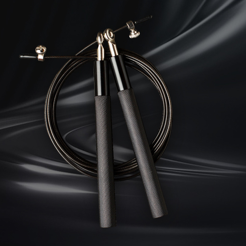 Cuerda para saltar de alambre de acero, equipo deportivo para fitness, rodamientos, cuerda para saltar, estudiantes de secundaria, entrenamiento de aleación de aluminio: Blanco