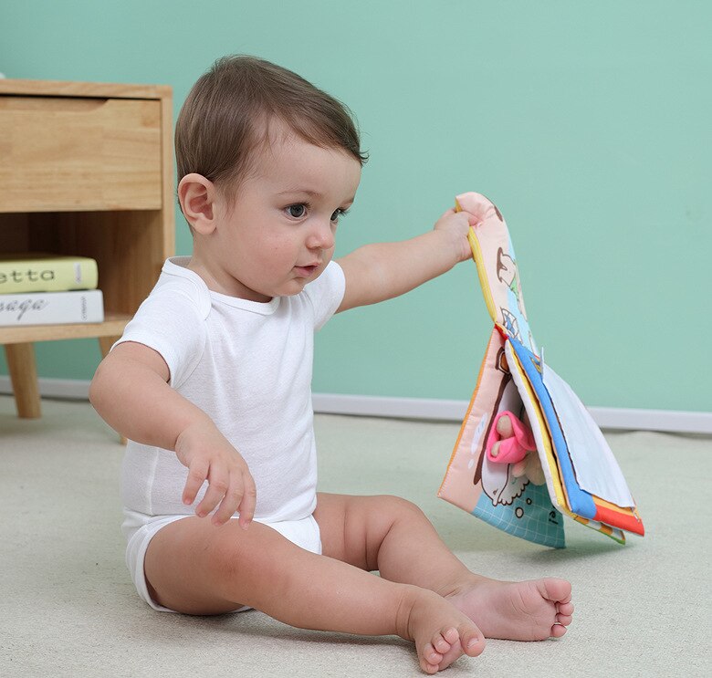 JJOVCE Baby Book bambini bambini libri di stoffa per bambini tridimensionali come fare il bagno andare vasino risorse di apprendimento educativo precoce