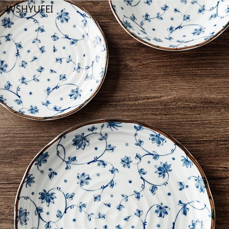 1 pcsjaponais petit déjeuner assiette nourriture fruits dessert assiette snack plateau cuisine boîte de rangement japonais en céramique bol soupe bol ensemble de couverts