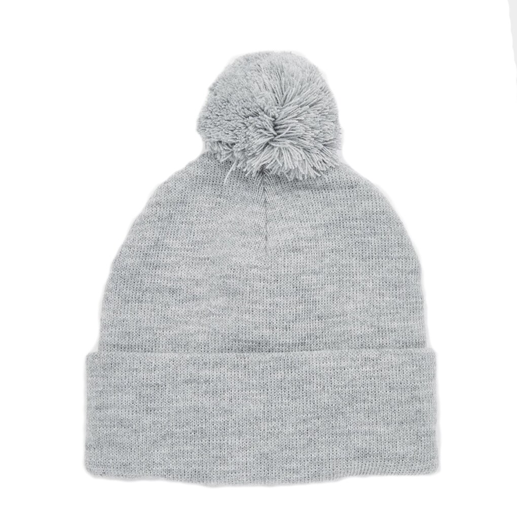 Vrouwen Man Casual Breien Warm Hoeden Winter Skull Caps Met Haar Bal 2 Kleuren: NO2