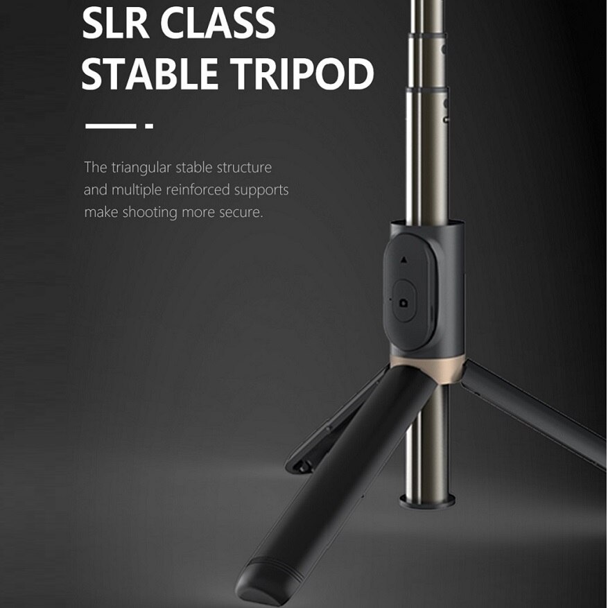 4 in 1 kabelloser bluetooth-kompatibler selfie-stick mit led-fotoleuchte, faltbarem stativ/einbeinstativ für iphone, xiaomi und huawei