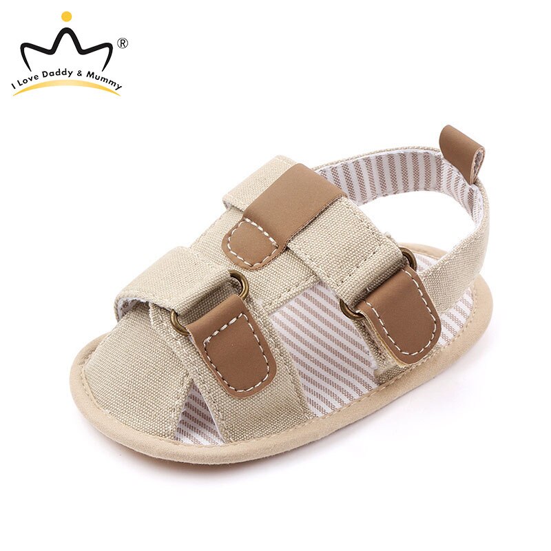 Sommer Baby Schuhe Weiche Baumwolle Einfarbig Neugeborenen Jungen Schuhe nicht-Unterhose Sohlen Kleinkind Sandalen Erste Wanderer für Jungen mädchen: aprikose / 0-6 Monate