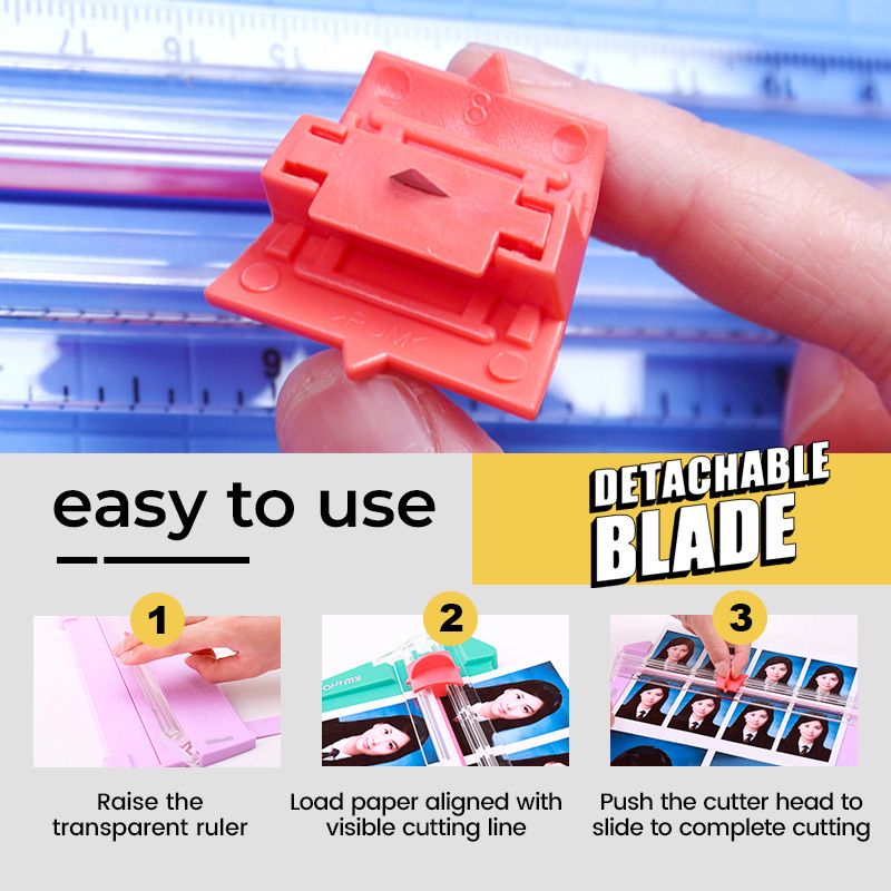 Portable Efficient A4 Paper Cutter Guillotine Cutting Machine Paper Cutter Paper Trimmer Spareparts Plastic Metal Blade Trimmer