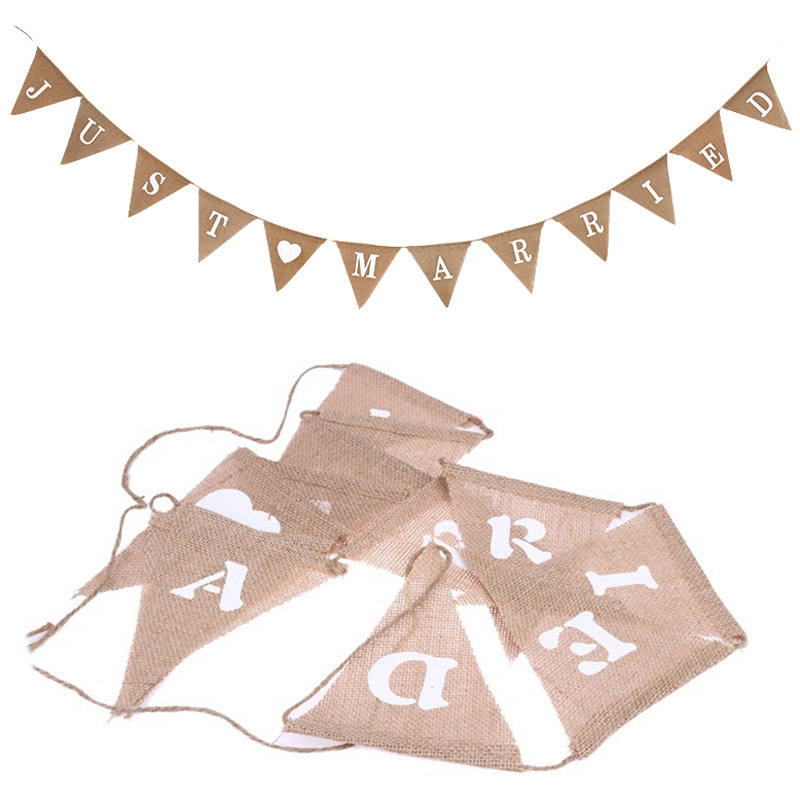 Guirnalda rústica Retro Para Decoración de mesa, cartel blanco recién nacido, boda, Vintage, suministros para eventos, decoración de coche, Mr Mrs