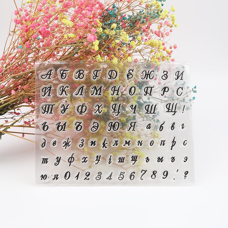 Clear Stempels Voor Diy Scrapbooking Card Russische Alfabet Transparante Stempels Maken Fotoalbum Ambachten Decoratie