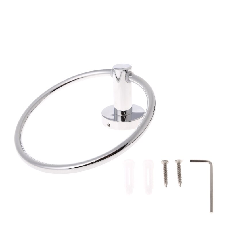 Roestvrij Staal Handdoek Ring Holder Hanger Chrome Wandmontage Badkamer Home Hotel