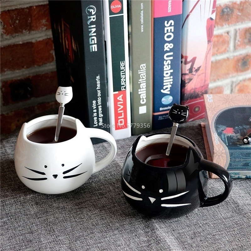 Ceramic Cute Cat Mugs Lovers Coffee Mug Tea Milk Cups