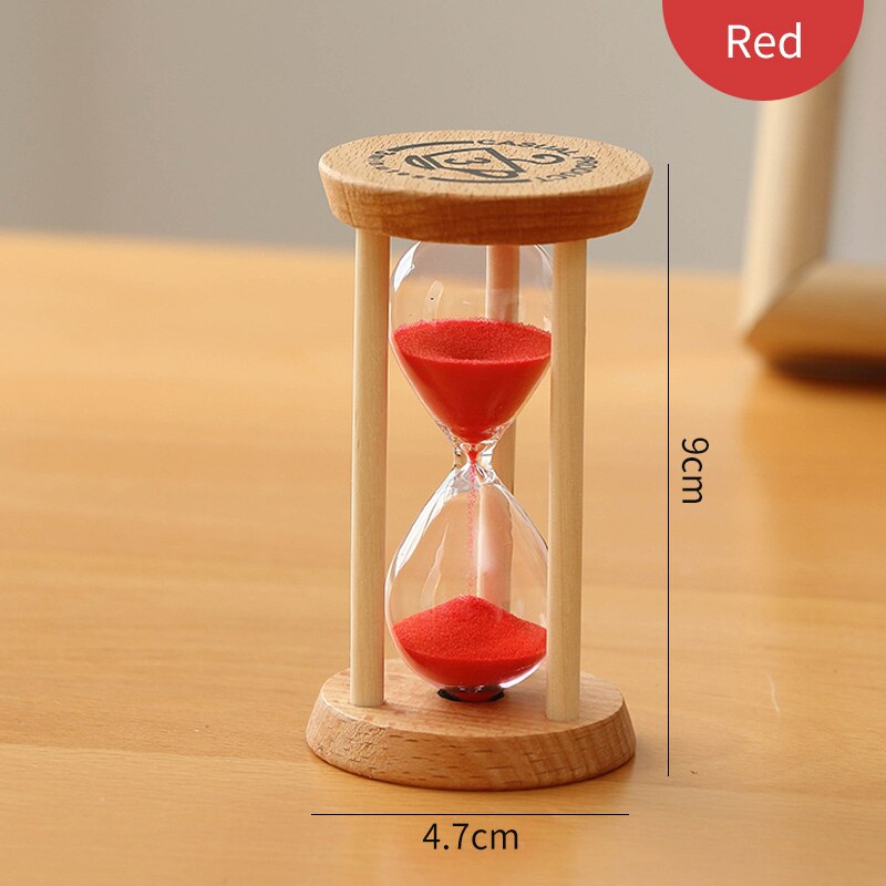 Home Decoratie Accessoires Zandloper 3 Minuten Zand Klok Horloge Glas Hout Mini 5 Minuut Douche Timer Trouwbedankjes SL-MZYX