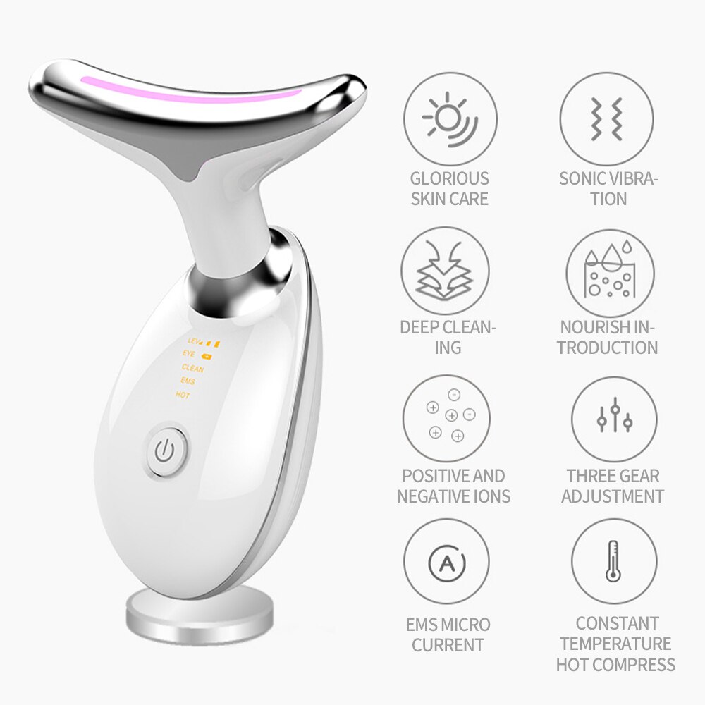 Facial Massager Anti Wrinkles Tightening & Lifting Facial Beauty Device Electric Face Neck Skin rejuvenation Massage Machine