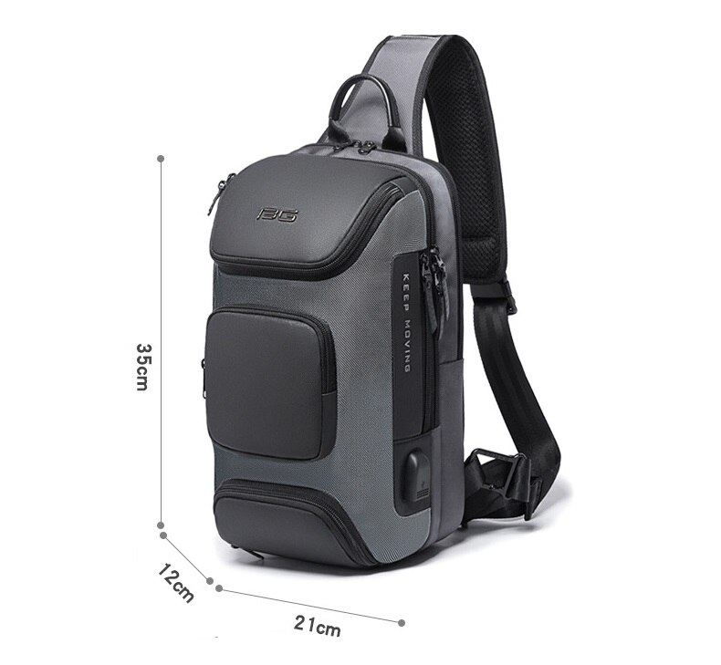 Xiaomi Cross Body Shoulder Sling Bag Waterproof USB Charging Chest Packs Men Sports Outdoor Leisure Crossbody Trip Pack