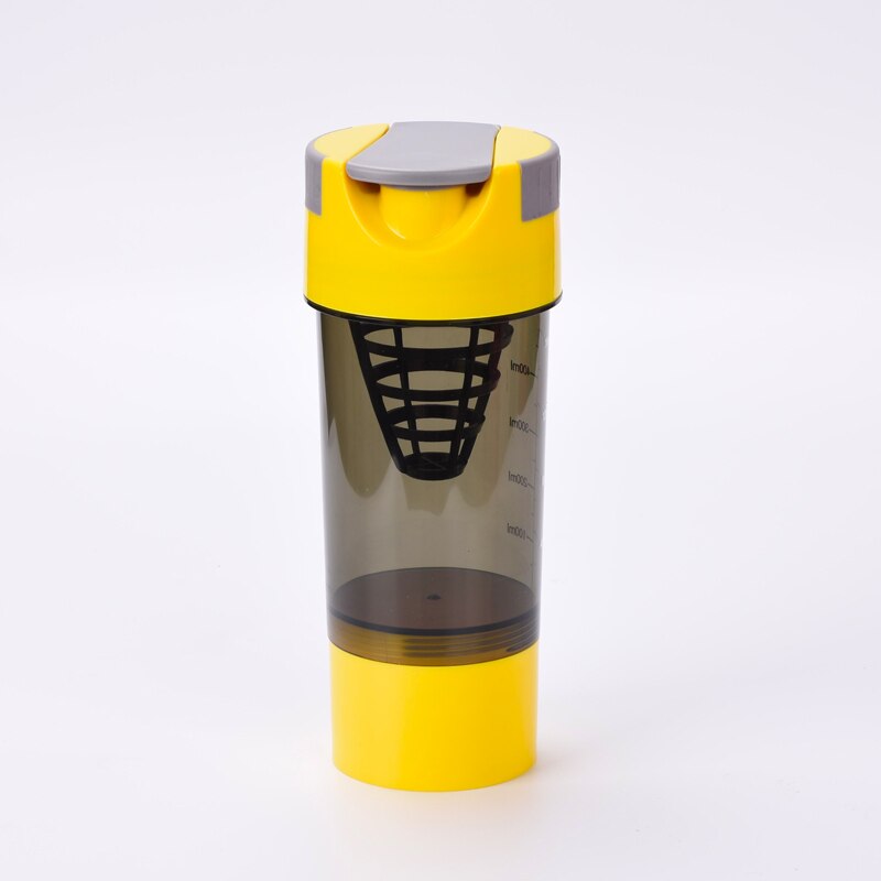 500ML Water Bottle Plastic Direct Drinking Bottle School Water Bottles Shaker Bottle Gourde En Plastique Sport: Yellow