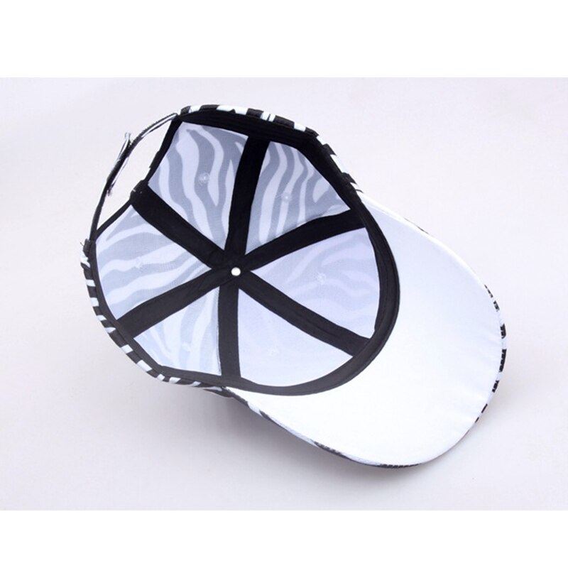 Baseballkappen mit zebramuster für damen und herren, stylische koreanische snapback-Kappen, verstellbare, lässige draussen-Kappen, Vati-Kappen, Tennis- und Sport-sonnenhüte