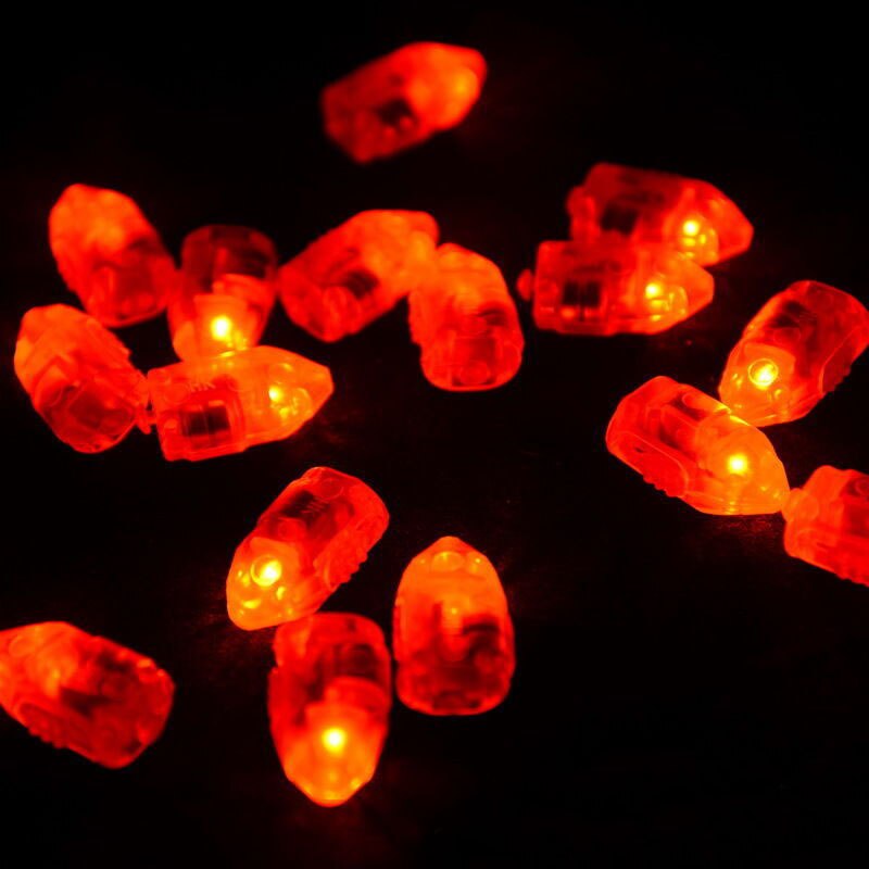 20 stk farverig led ballon lys glød flash ball lamper papir mini lanterne ballon lampe jule halloween fest dekoration: Rødt lys