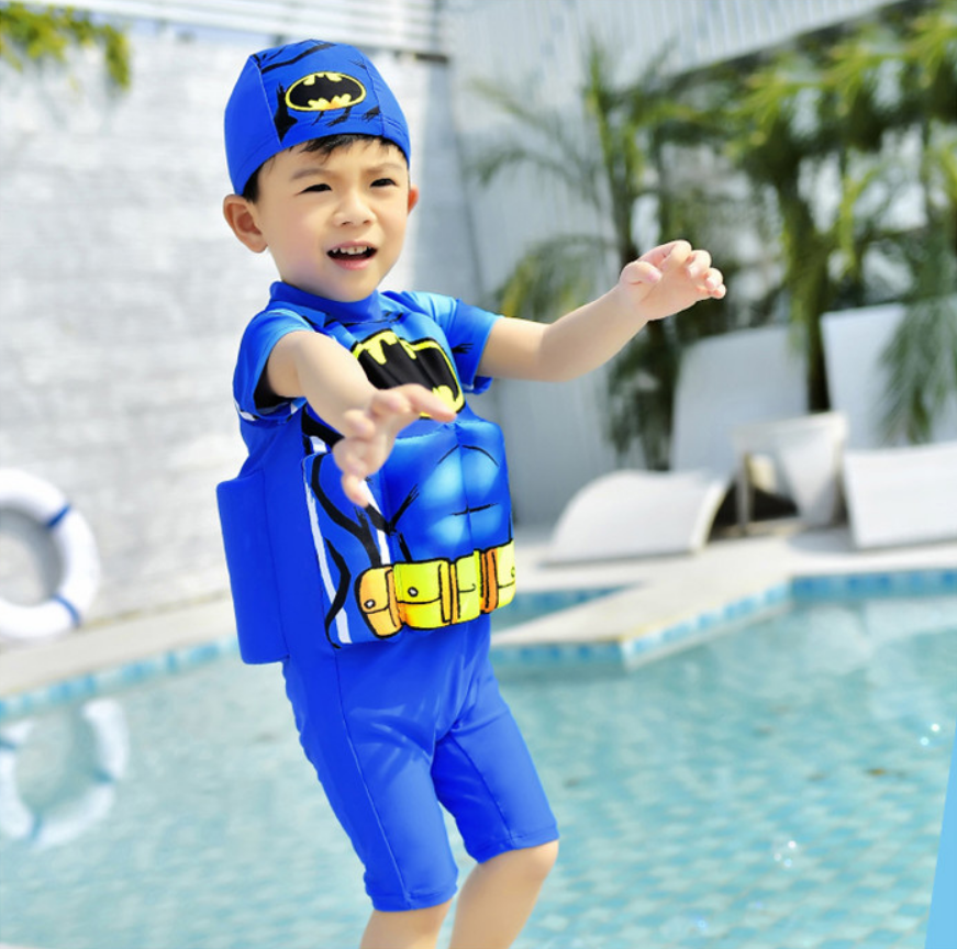 Sød baby badedreng drenges svømmedragt flyde lær svømning