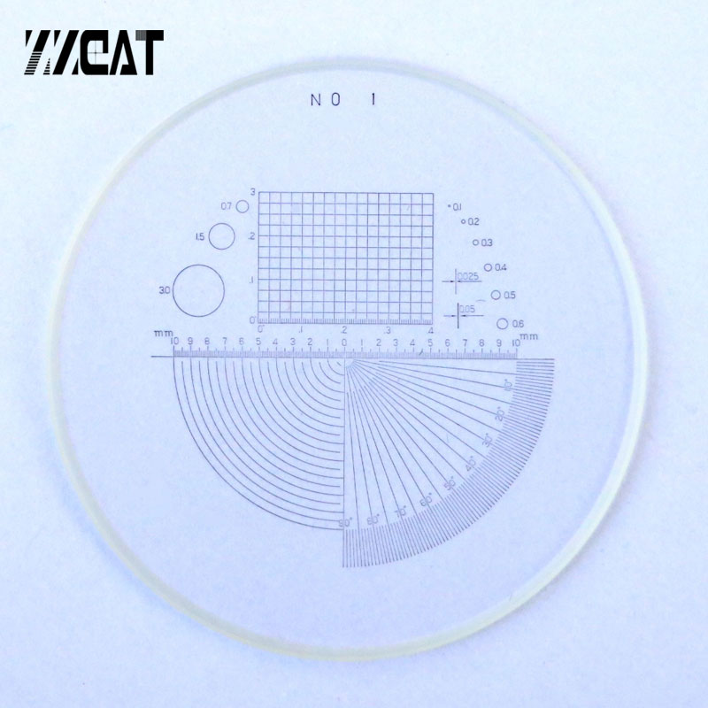 946 Grid Micrometer Hoek Richtkruis Optische Kalibratie Glasplaatje Voor Microscoop Meetinstrumenten