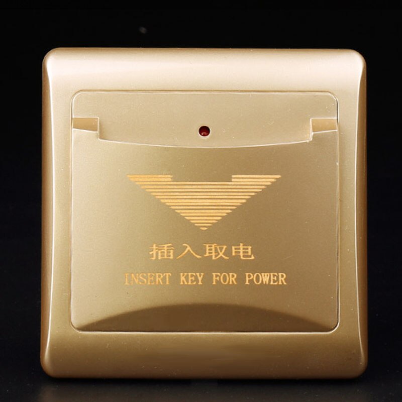 hotel motel rent house guest room wall reader switch 40A gold energy saving saver insert any card to take power 125KHz/13.56MHz: Golden