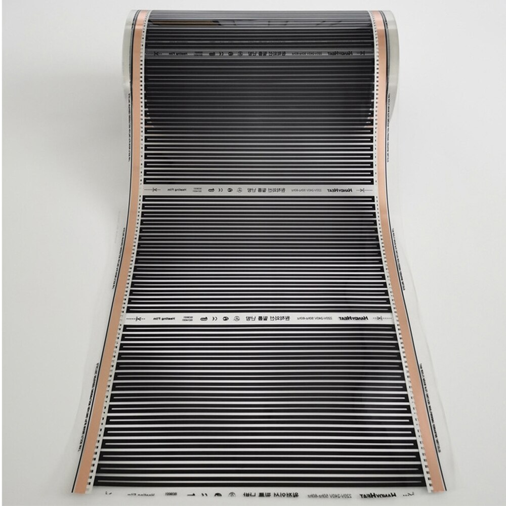 HEAT Infrared Heating Film 220V Electric Warm Floor System 50CM Width 400W/m2 Heating Foil Mat Home Warming Made In Korea