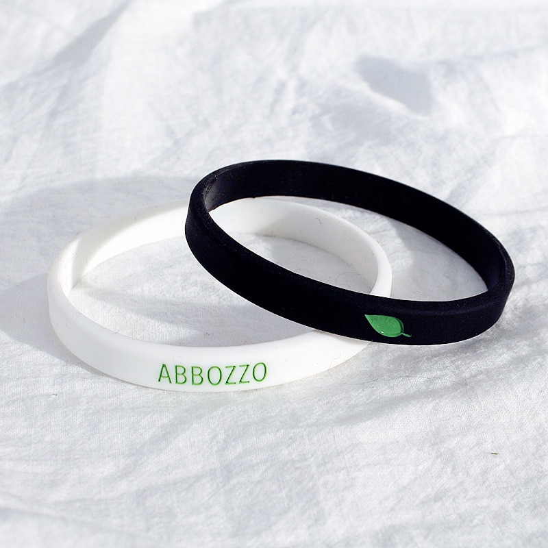 2Pcs Green Leaf Live Fit Siliconen Armband Gezondheid Energie Paar Outdoor Sport Elastische Polsband Armband Voor Vrouwen Mannen Liefhebbers