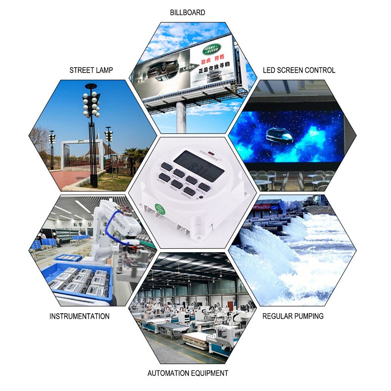 1.6 Inch Digital 220V 230V AC Programmable Timer Switch Listed Relay Inside And Countdown Time Function Time relay реле времени