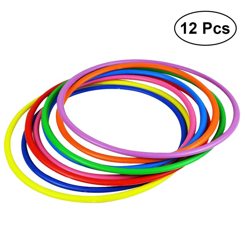 12 Pcs Toss Ringen Plastic Kleurrijke Agility Praktijk Kids Ring Toss Voor School Indoor Carnaval Tuin Backyard Outdoor 15 Cm