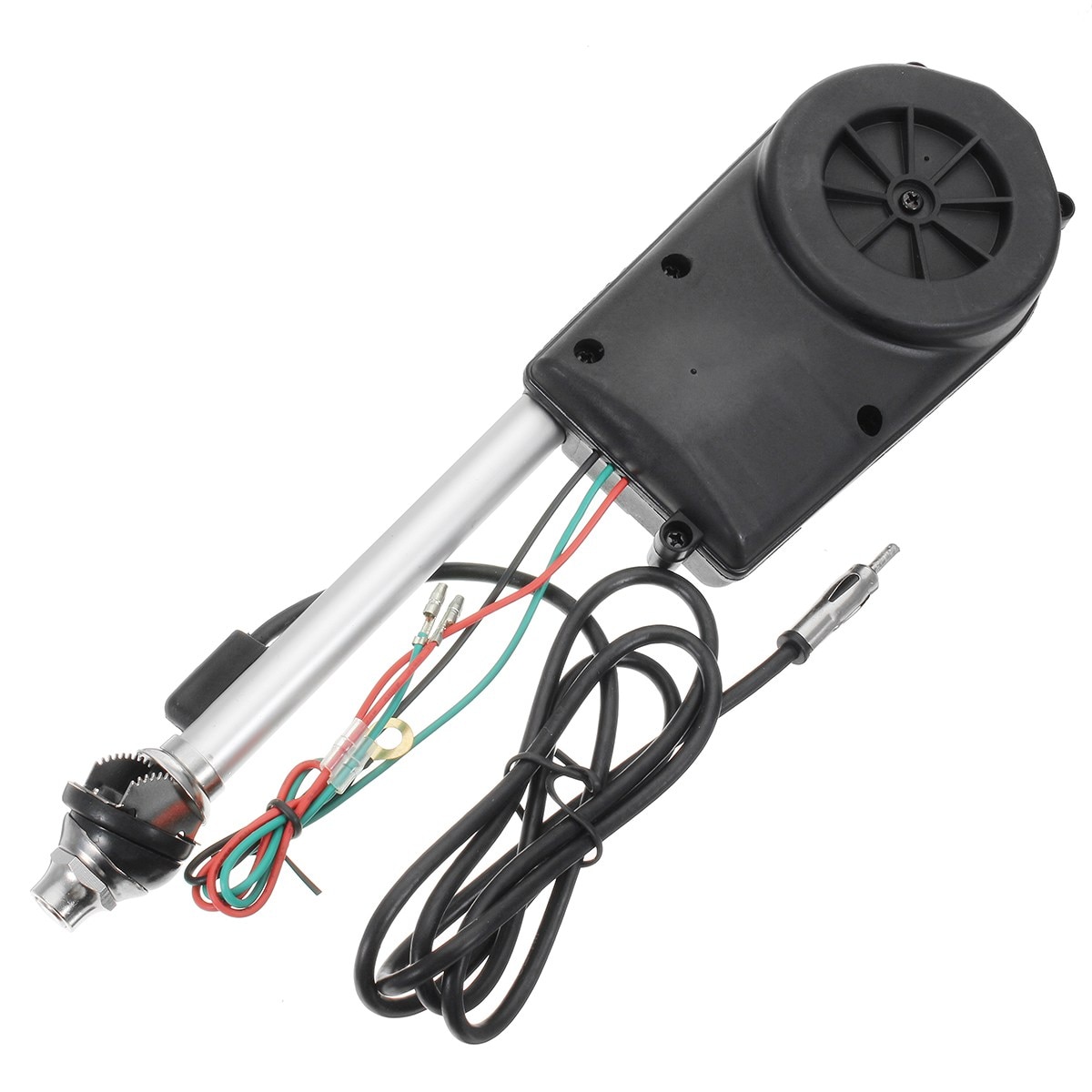 Auto Antenne Kit DC12V Elektrische Antenne Radio Automatische Antenne Rvs Booster Power Vrachtwagen Voertuig Antenne Zwart