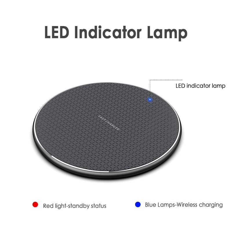 For Samsung S10 Huawei P30 Pro Phone Charger Adapter10W Fast Wireless Charger For Iphone 11 8 Plus Qi Wireless Charging Pad