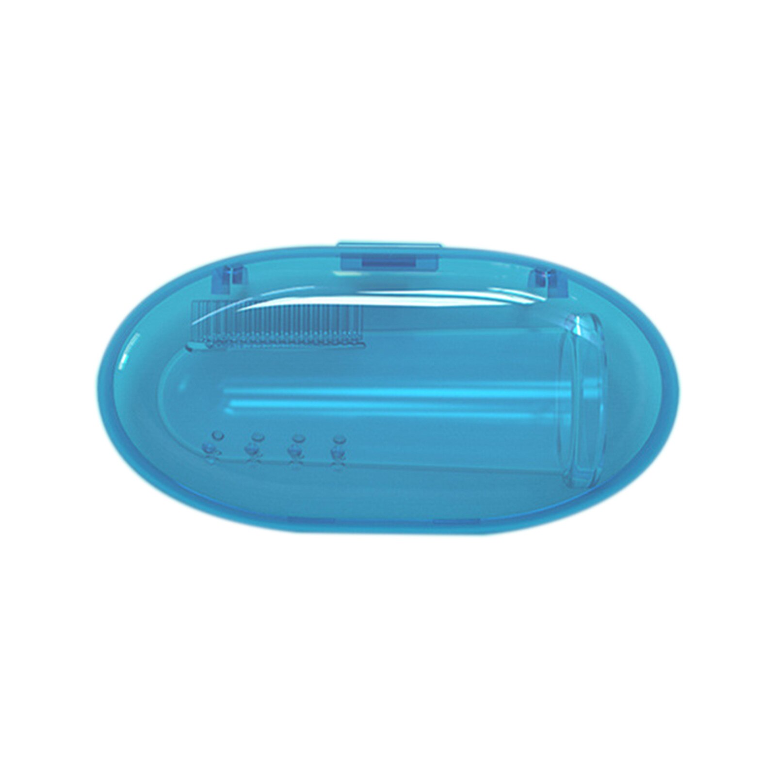 Baby Toothbrush Portable Multifunctional Silicone Toothbrush with Storage Box for Baby Girls and Boys: Blue 1pc