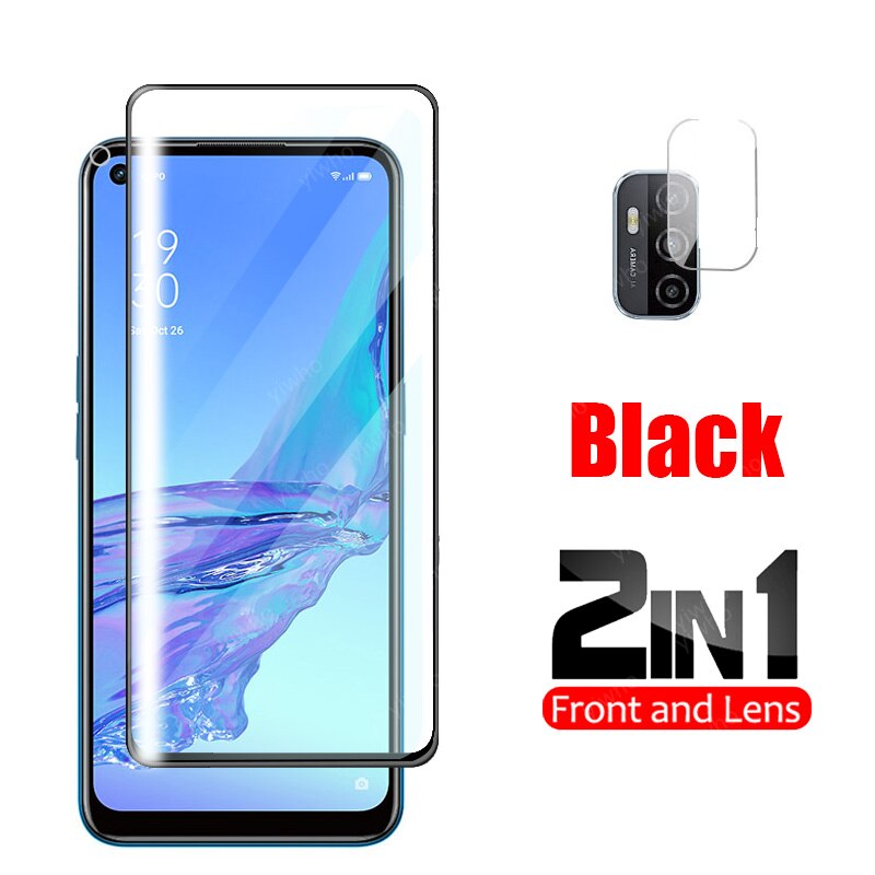 Vetro protettivo per oppo a 53 s pellicola protettiva per fotocamera in vetro per oppo a 53 s 6.5 "pellicola temperata per schermo frontale di sicurezza a53s oppoa53s: Anti peeping / Black