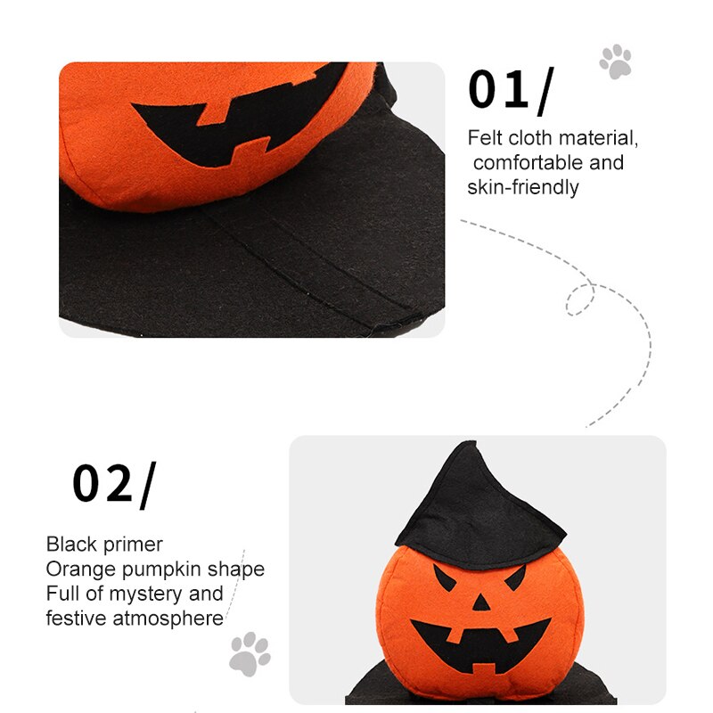 Kjæledyrhund halloween gresskar kostyme gresskar ridder med trollmann heks lue hundeklær kostyme  h88f
