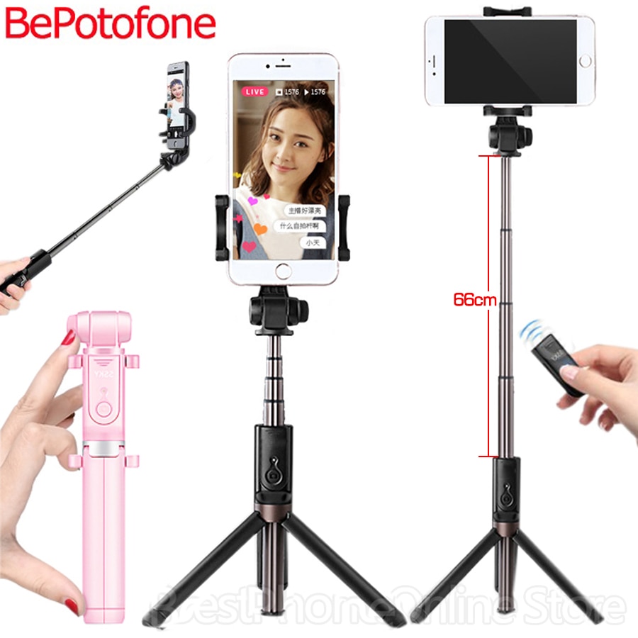 Selfie stick stativ stander 3 in 1 udtrækkelig monopod bluetooth 3.0 fjernbetjening telefon mount til iphone  x 8 android smartphone