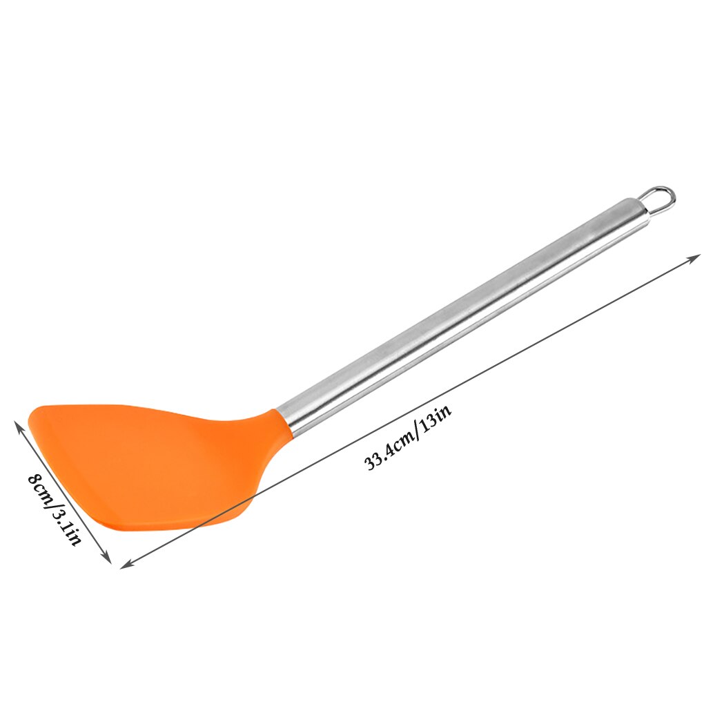 Slotted Turner Silicone Flexible Bakeware Household Kitchen Cooking Utensil, Slotted Turner: 03