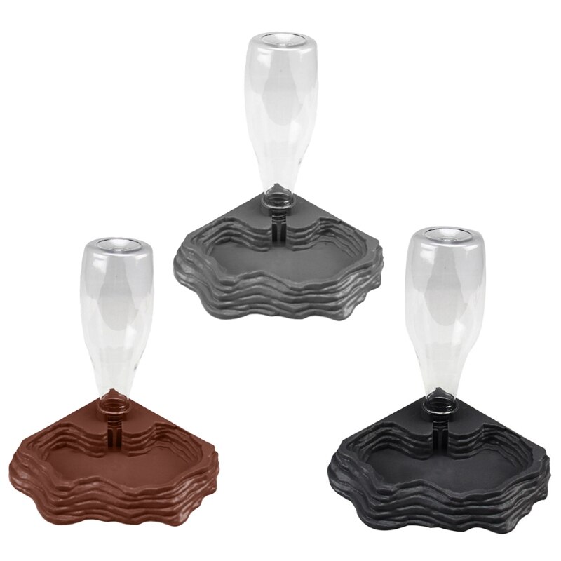 400ML Pet Reptiles Turtles Feeder Water Dispenser Drinking Fountain Dish Bowl Tortoise Lizard Basin Reptile Box Feeding Supplies