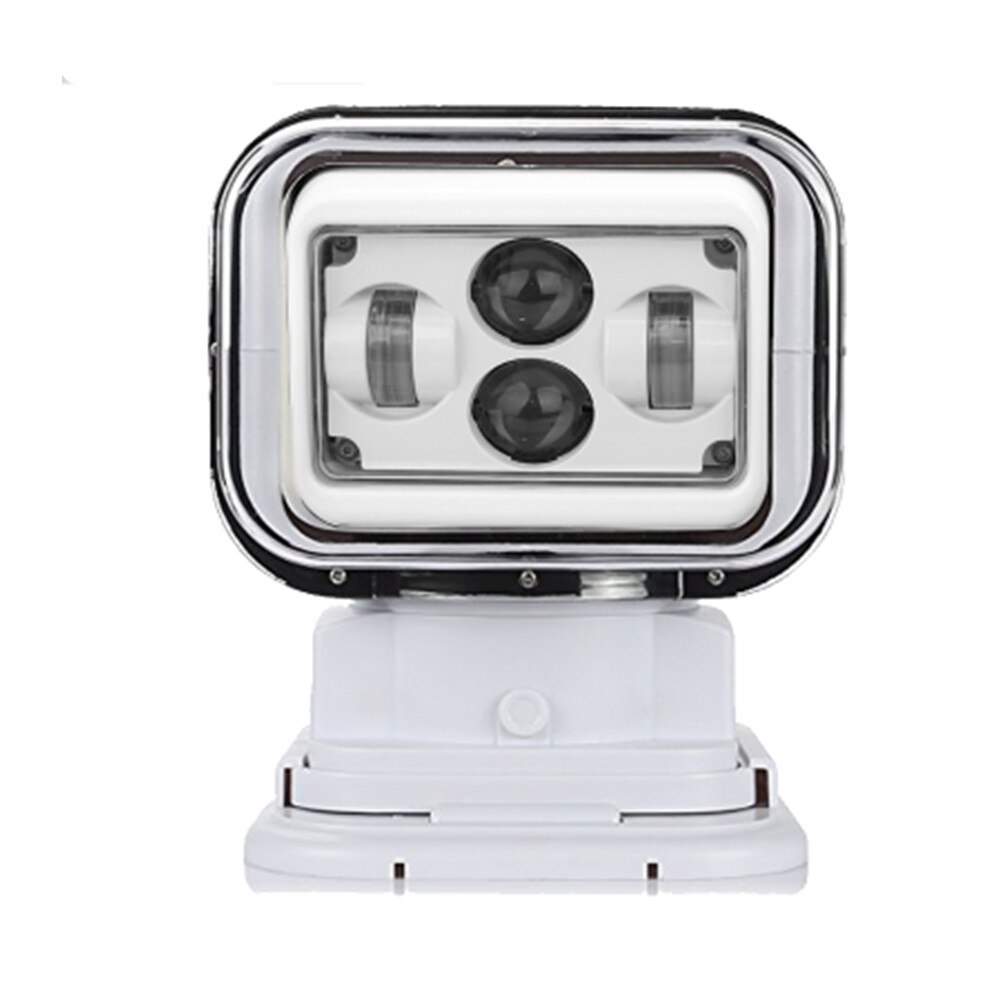 Remote LED Search Light, Auto-Reset 360 Rotating Marine Spotlight
