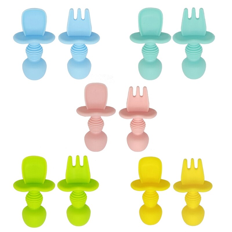Kinderservies babyservies set siliconen vork lepel set voedingsbakjes bpa-vrij