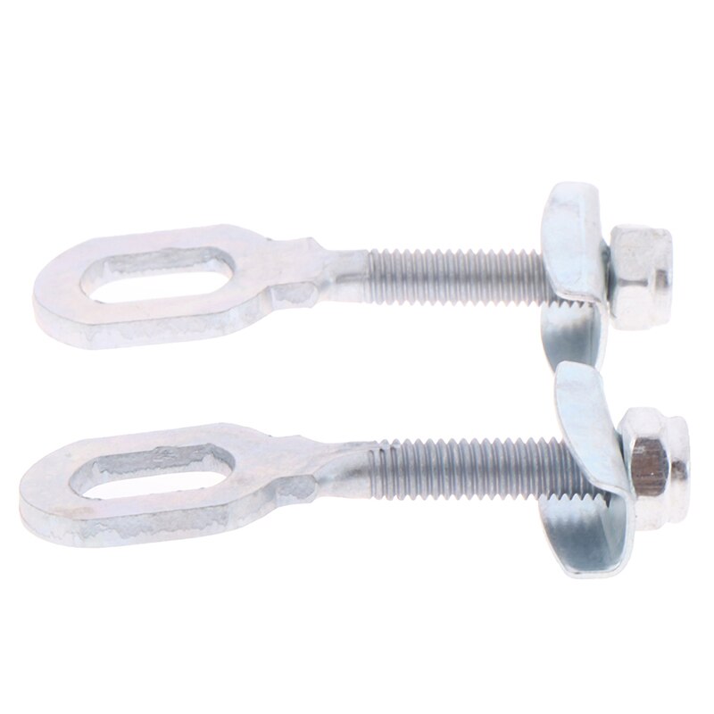 2PCS Silver Fixed Gear Bicycle Chain Adjust Bolt 1 Speed Commuting Bike Chain Tensioner Pull Tight Screw Bolts