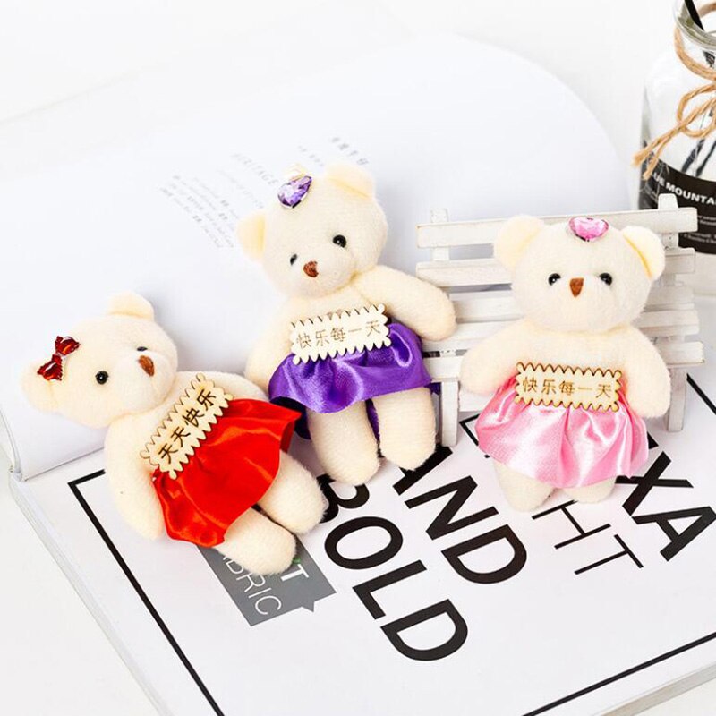 24K Gold Foil Rose Valentine's Day Rose Emulated Flower Single Gold-plated Rose Bouquet Gold Foil Flower Box: random bear