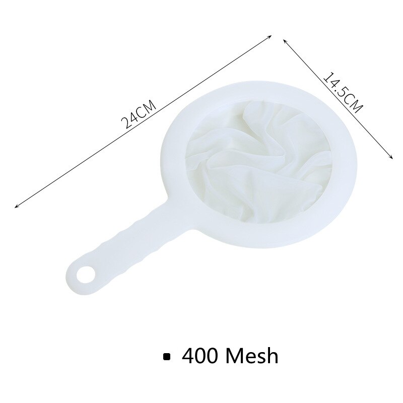 100/200/400 Mesh Kitchen Ultra-fine Mesh Strainer Kitchen Nylon Mesh Filter Spoon For Suitable For Soy Milk Coffee Milk Yogurt: 400 mesh