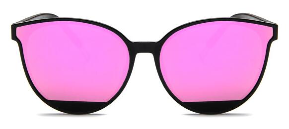 Korean cat eye spegel solglasögon kvinnor kändis glamour nyanser snygg  uv400 skydd solglasögon för kvinnor kvinnlig unika: C2 st svarta rosa silver