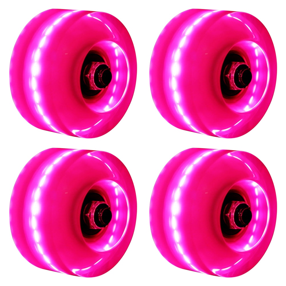 4pcs/set Replacement Parts 82A Hardness Skateboarding Rollerskate Shoes Luminous Skateboard Wheels Indoor Outdoor Multifunction