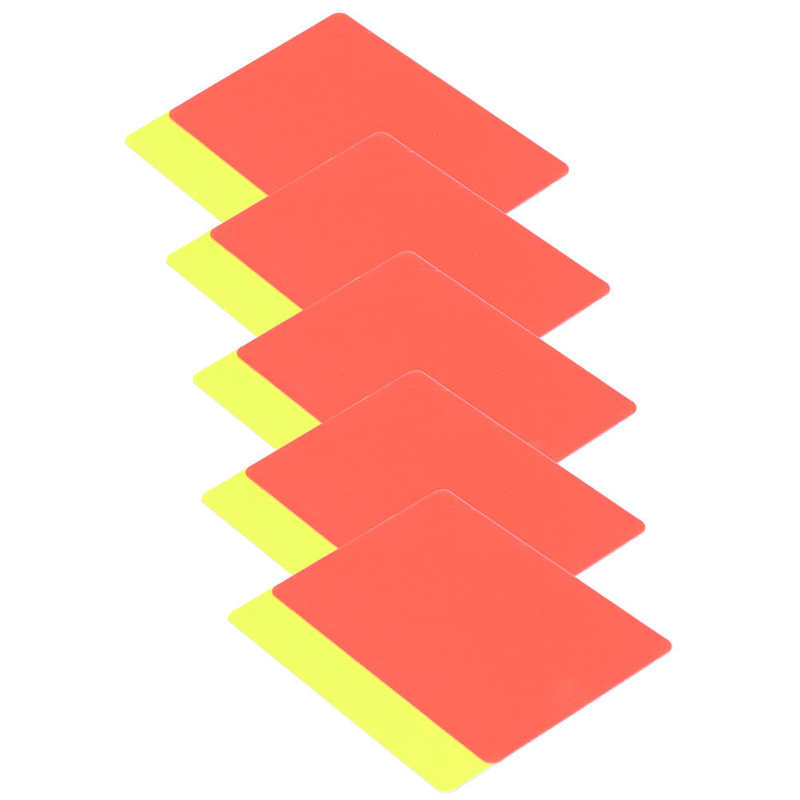 5Set Sports Football Referee Red and Yellow Card Set Soccer Warning and Ejection Cards League Soccer Boots Tranning Equipment