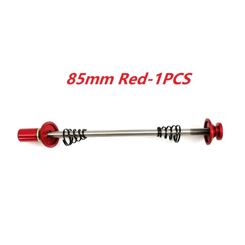 Titanium Alloy Quick Release Lever 74mm 85mm 100mm 130mm 135mm MTB Road Folding Bike Wheelset Quick Release Rod Litepro Brompton: 85mm Red 1PCS
