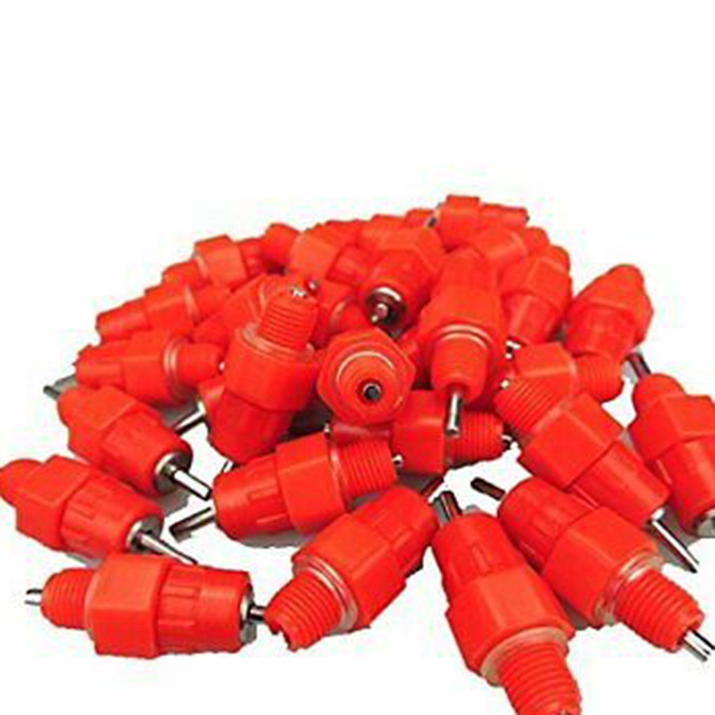 thumbnail interactive-video image 1 of 20-Pack Poultry Water Nipples – Automatic Drinker For Chickens, Quail, Ducks (Horizontal Mount) 1 of 5